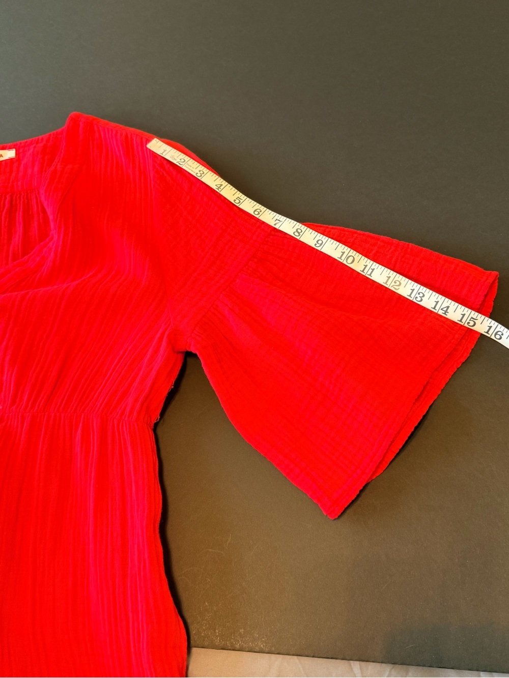Xirena Kendall Cotton tiered midi dress, Red Hot, size M, NWT, buttondown - Picture 10 of 14